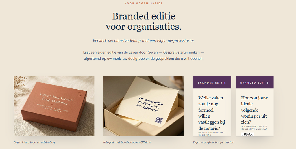 Gespreksstarter – Branded Edition (voor organisaties)